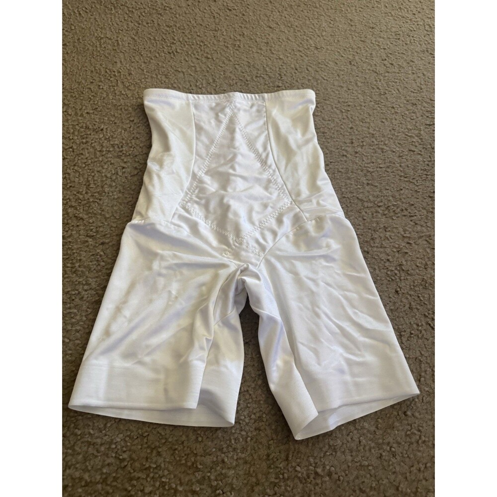 Cupid ShapeWear White Nylon Spandex High Waist Long Leg Size XL - Picture 3 of 6